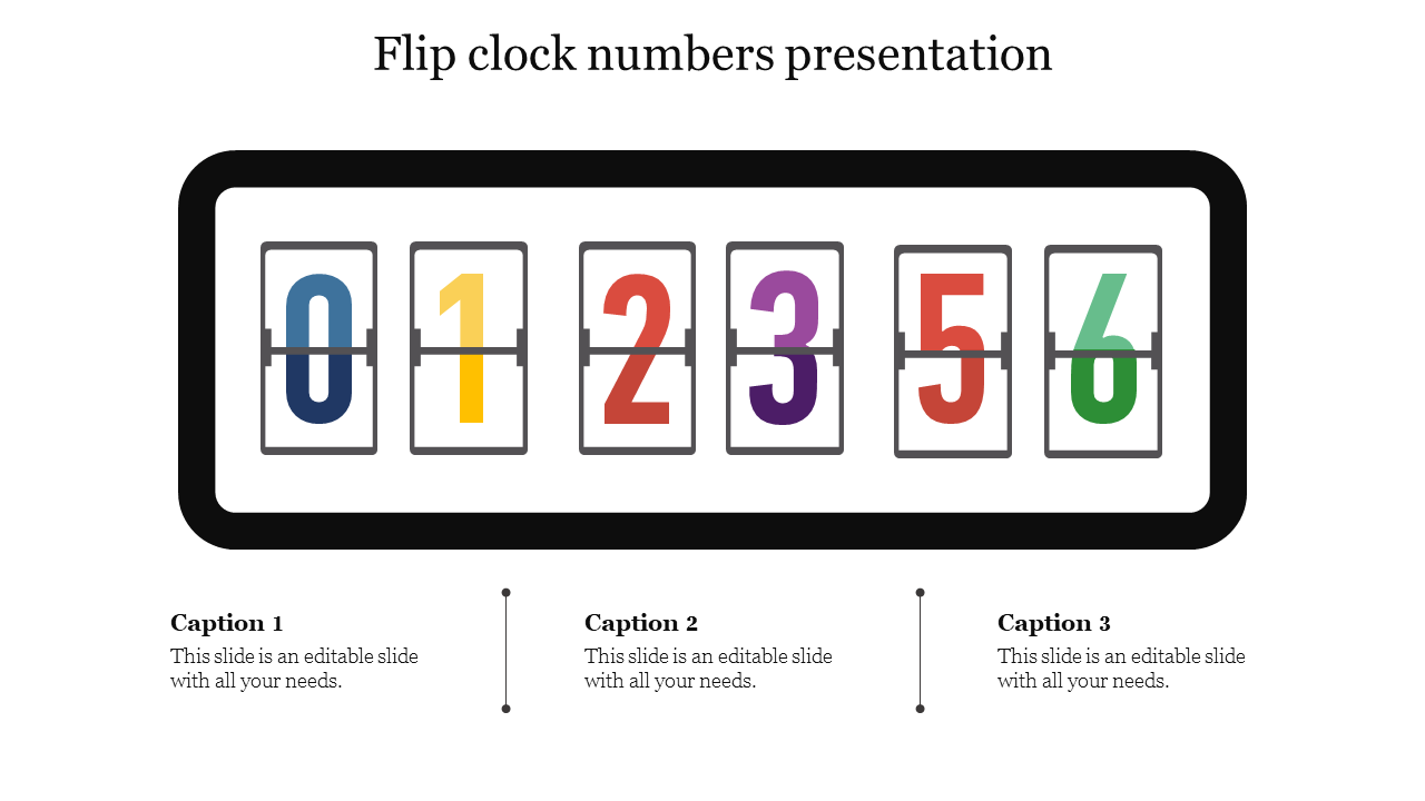 Flip clock numbers presentation 